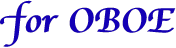 for OBOE